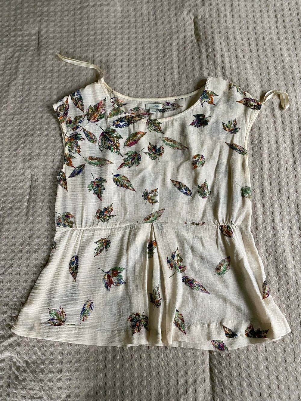 Odille Cream and Multicolored Blouse